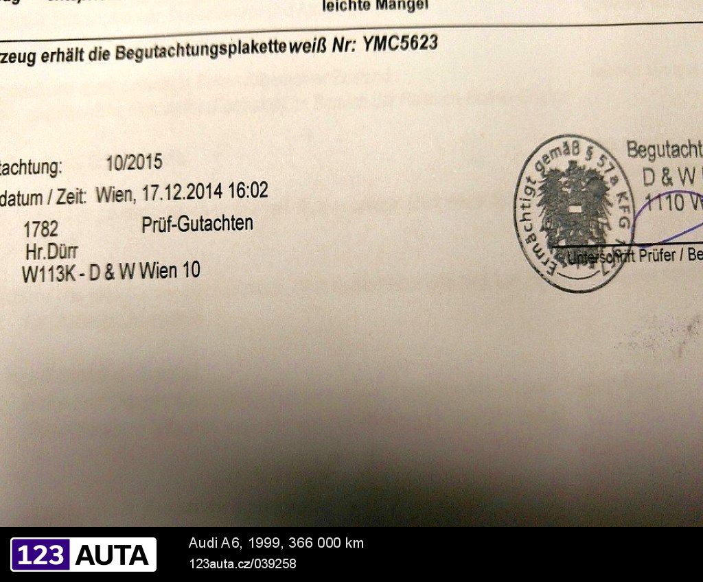 Audi A6, 1999 - pohled č. 5