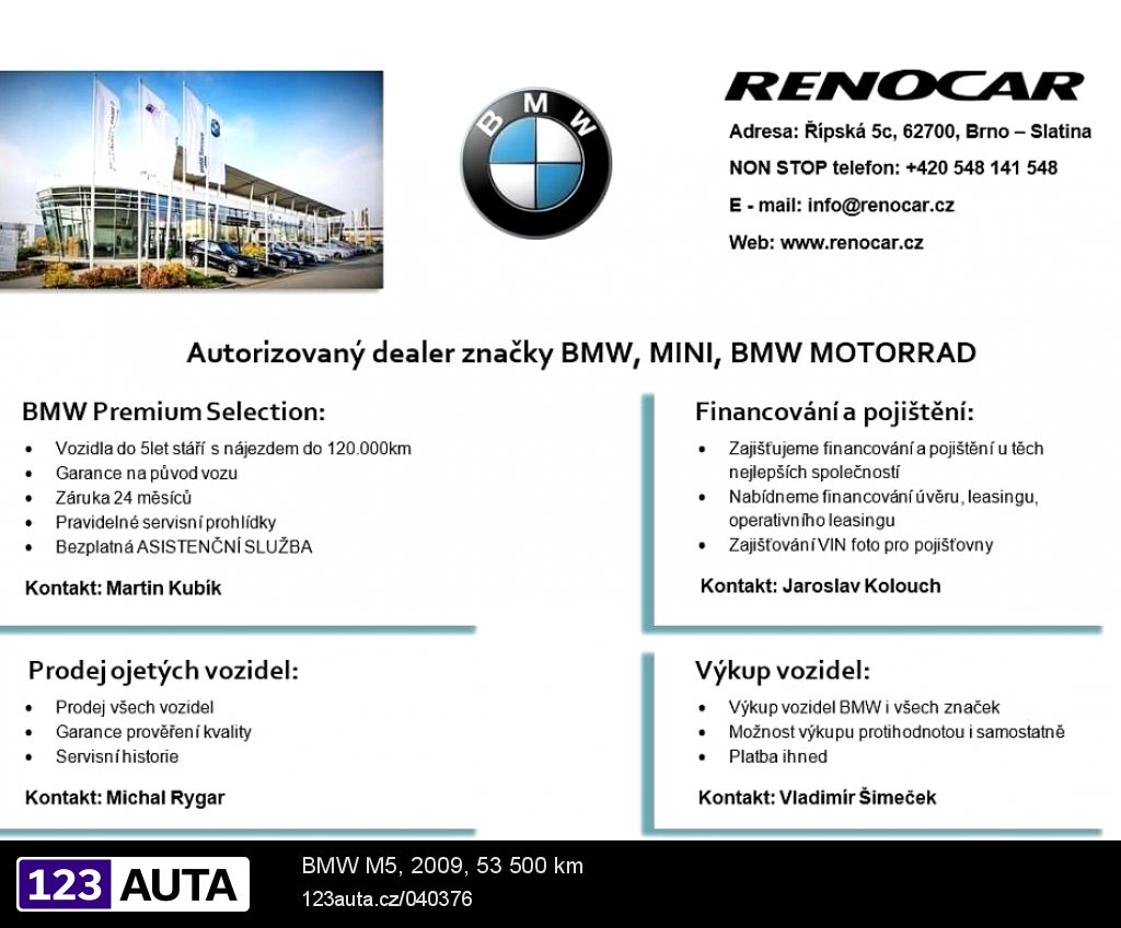 BMW M5, 2009 - pohled č. 8